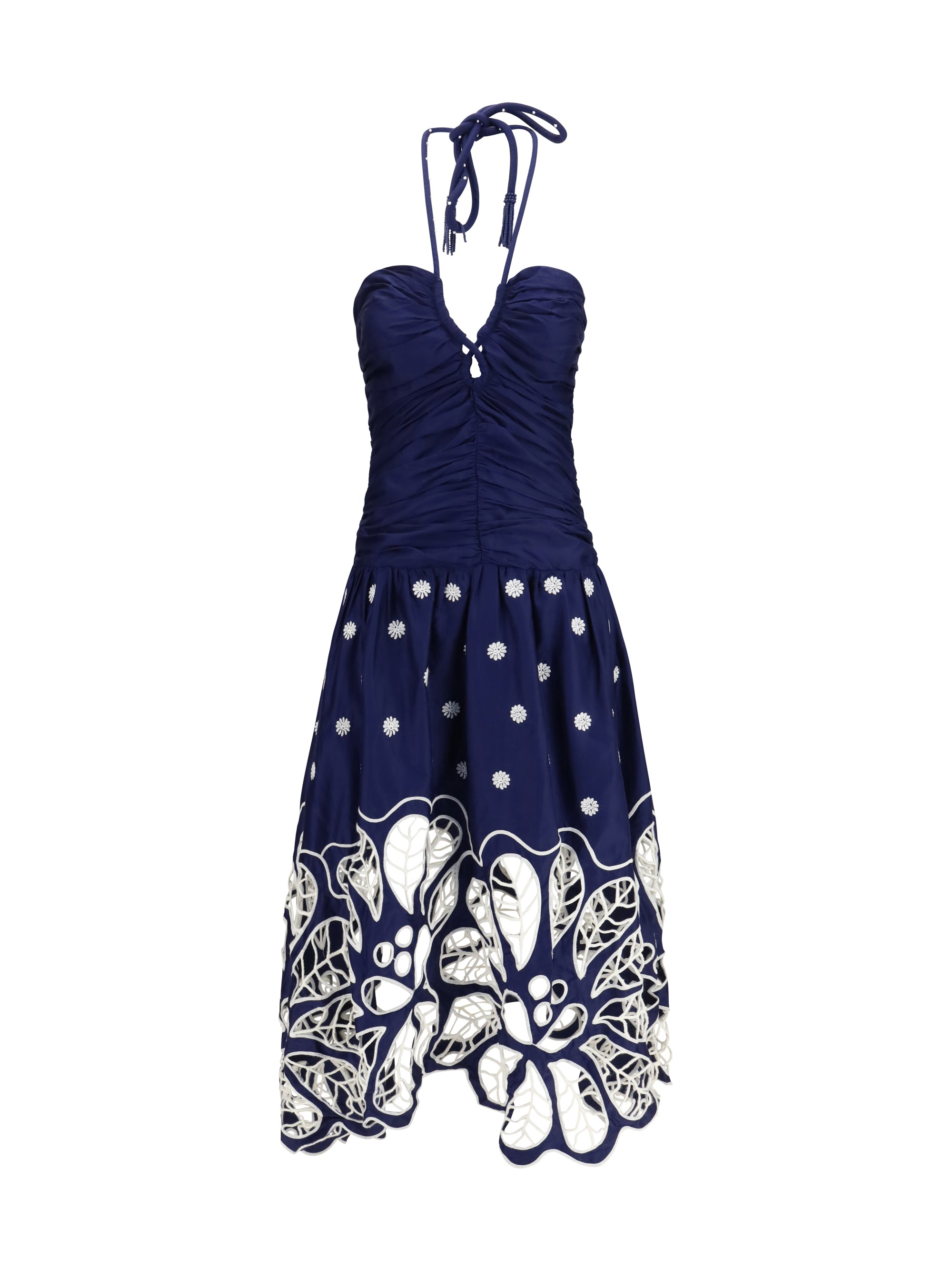 richelieu embroidered midi dress