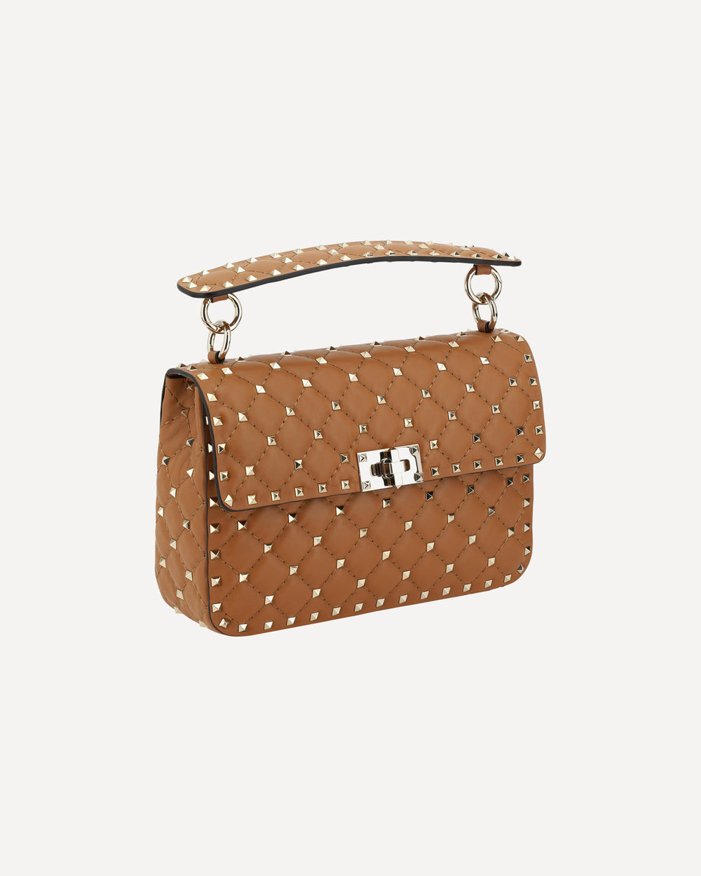 rockstud spike leather shoulder bag
