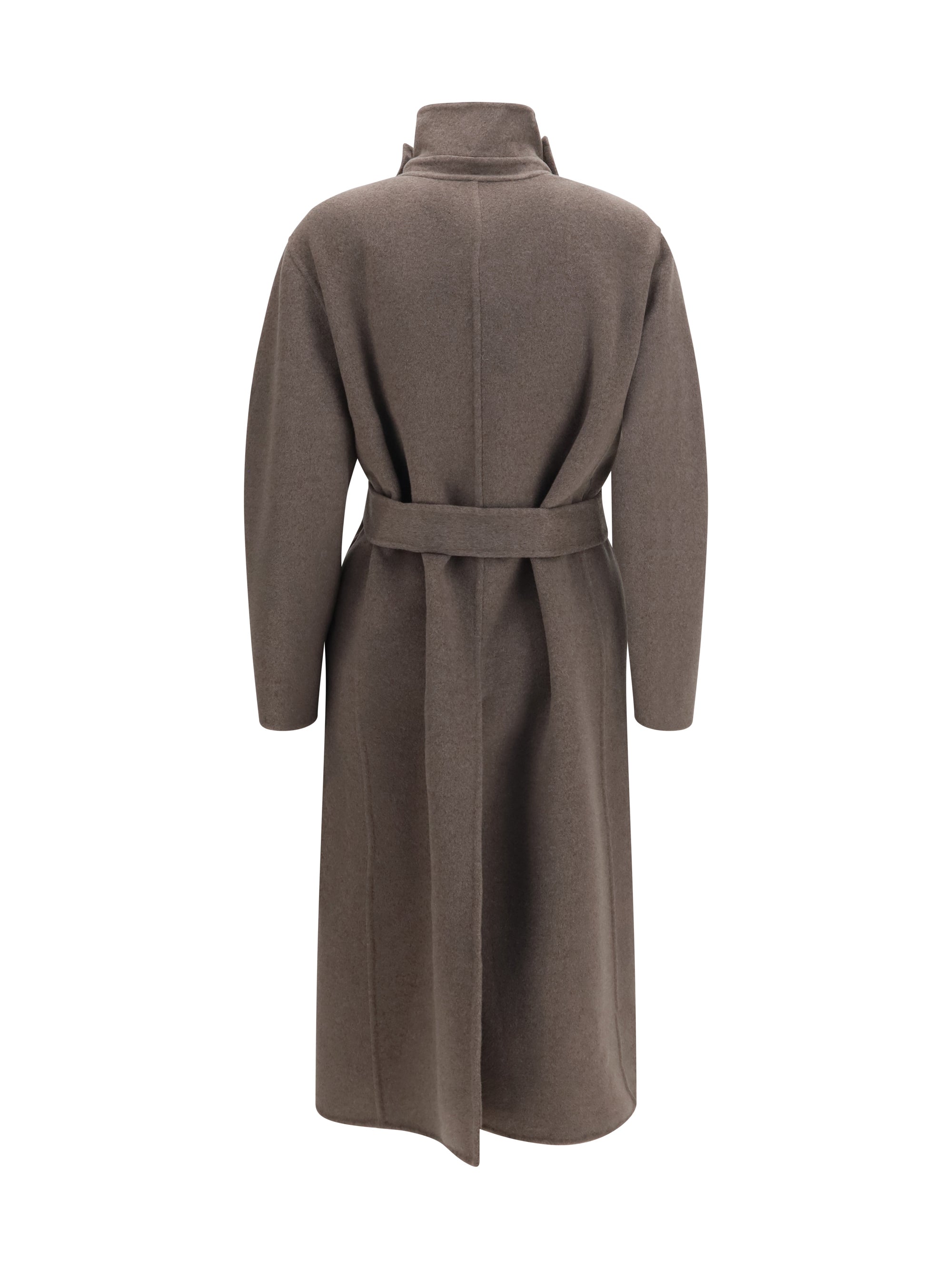 long double faced wool and cashmere coat