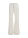 high-rise straight-leg jeans in cotton