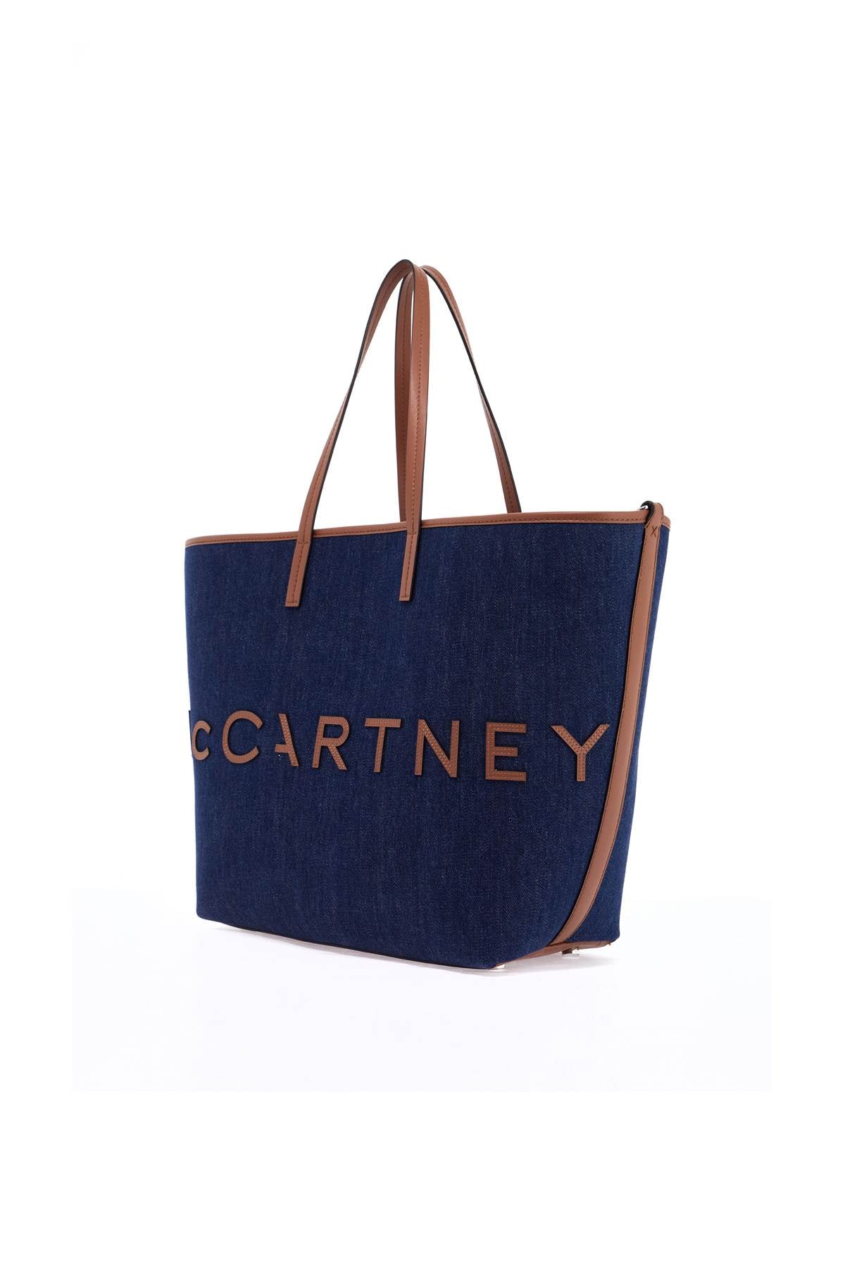 denim tote bag with logo branding