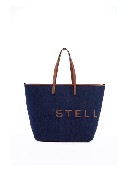 denim tote bag with logo branding