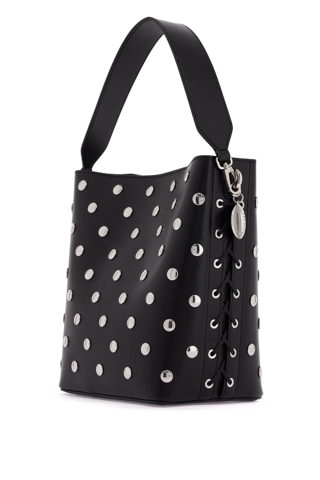 large frayme bucket bag with studs