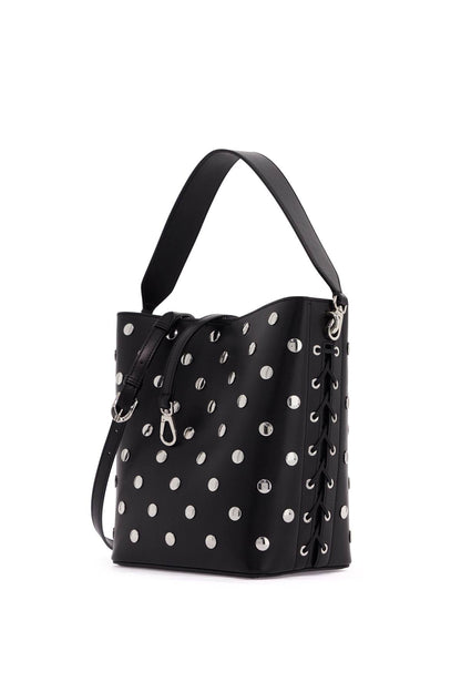 large frayme bucket bag with studs