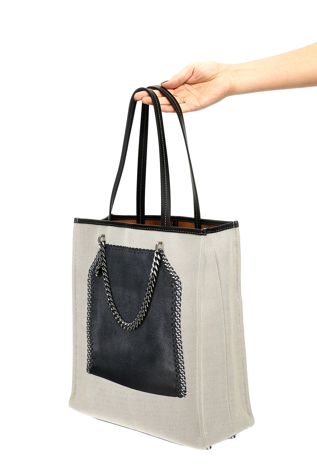 STELLA MCCARTNEY OS trompe loeil print on canvas shopping bag