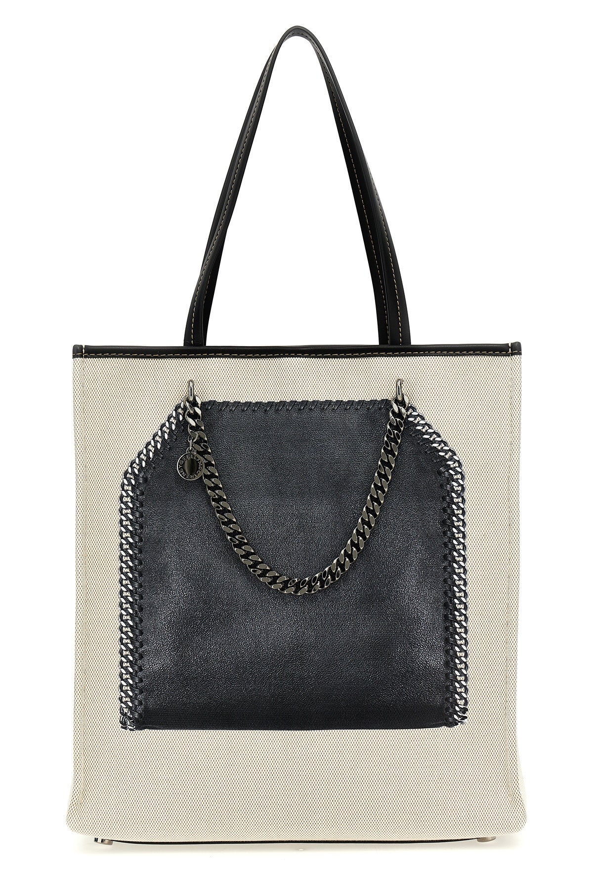 trompe loeil print on canvas shopping bag