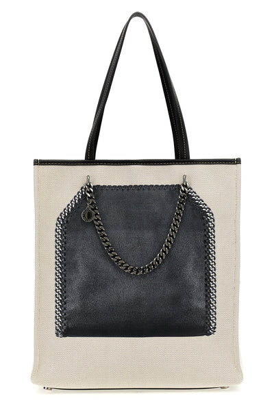 trompe loeil print on canvas shopping bag