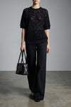 ryder shoulder bag in hammered leather-effect fabric