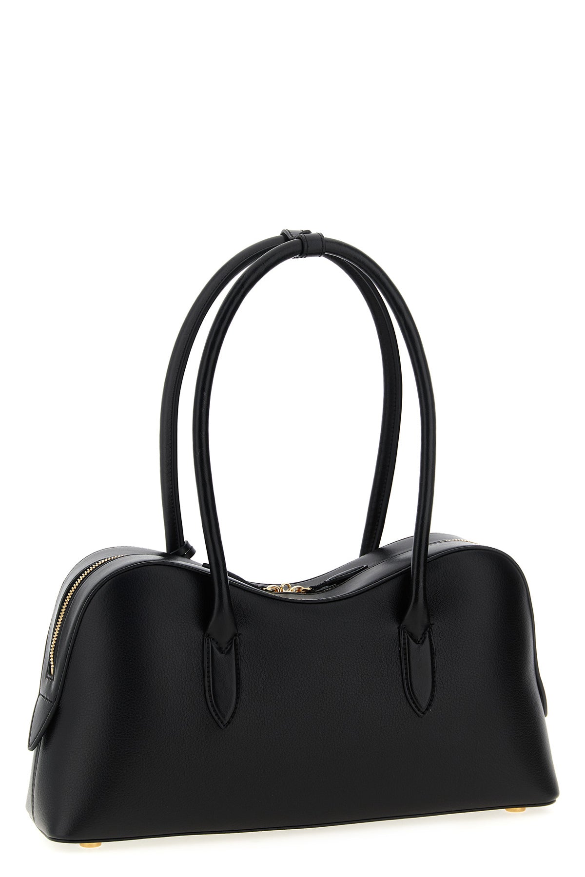 ryder shoulder bag in hammered leather-effect fabric