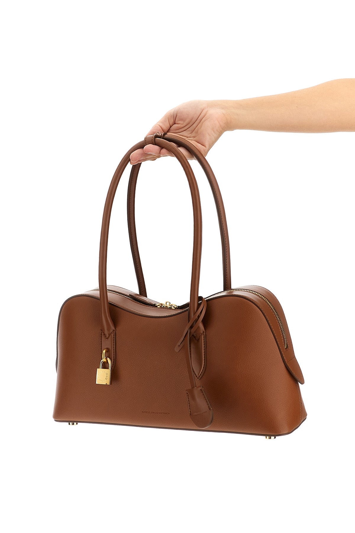 ryder shoulder bag in hammered leather-effect fabric