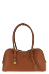 ryder shoulder bag in hammered leather-effect fabric