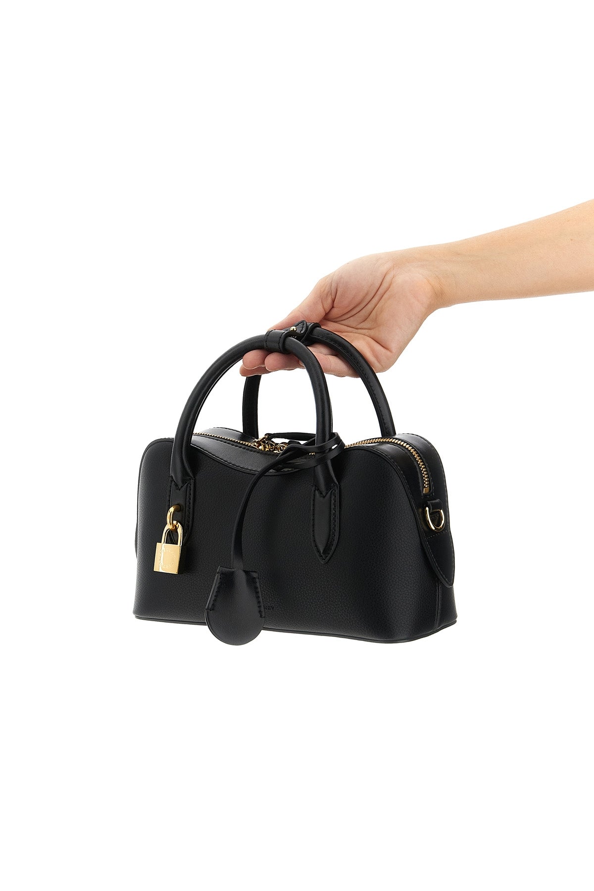 small stella ryder crossbody bag in hammered leather-effect fabric