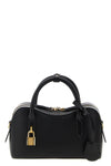 small stella ryder crossbody bag in hammered leather-effect fabric