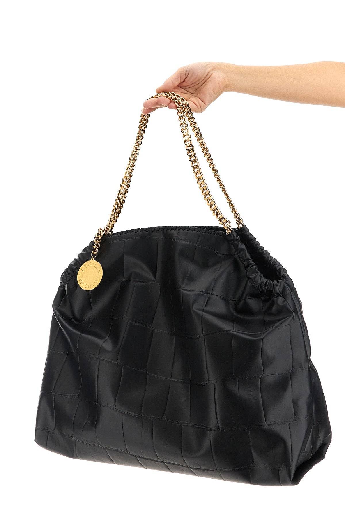 large falabella shopping bag in uppeal(tm) crocodile fabric