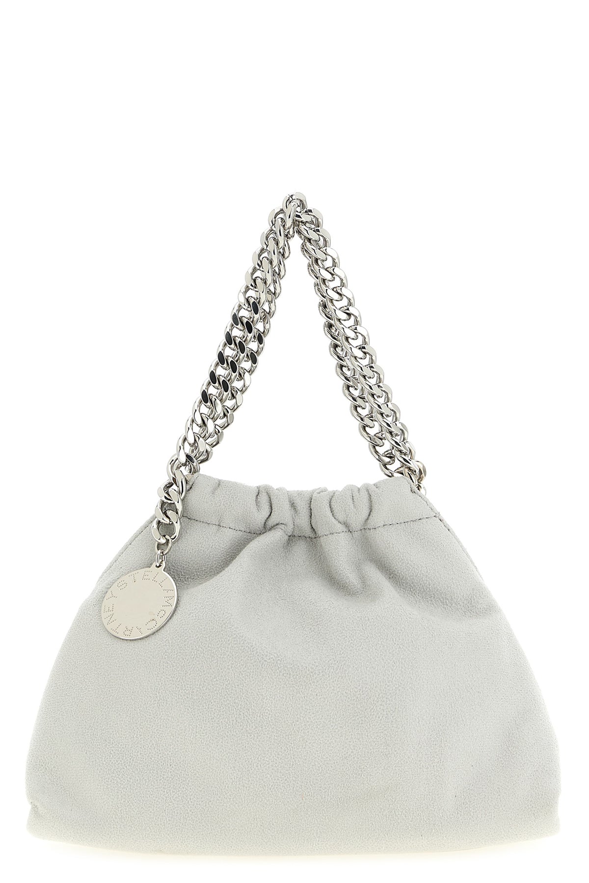 falabella mini drawstring handbag in matte eco shaggy deer fabric