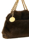 the stella mccartney falabella mini drawstring handbag presents a destructured