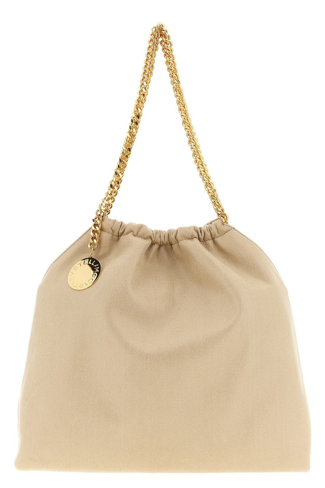 STELLA MCCARTNEY OS falabella drawstring shoulder bag in shaggy deer