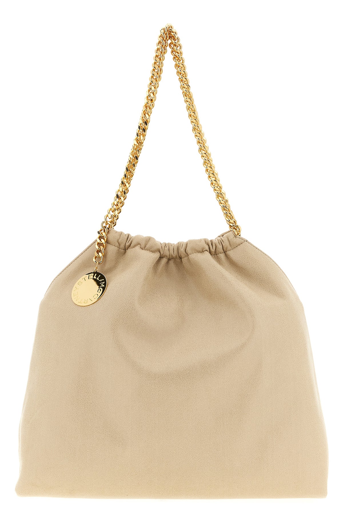 falabella drawstring shoulder bag in shaggy deer