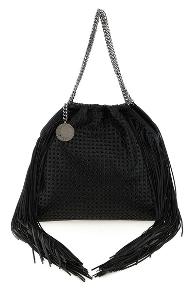 falabella medium shoulder bag in woven leather-effect woven vegan leather fa