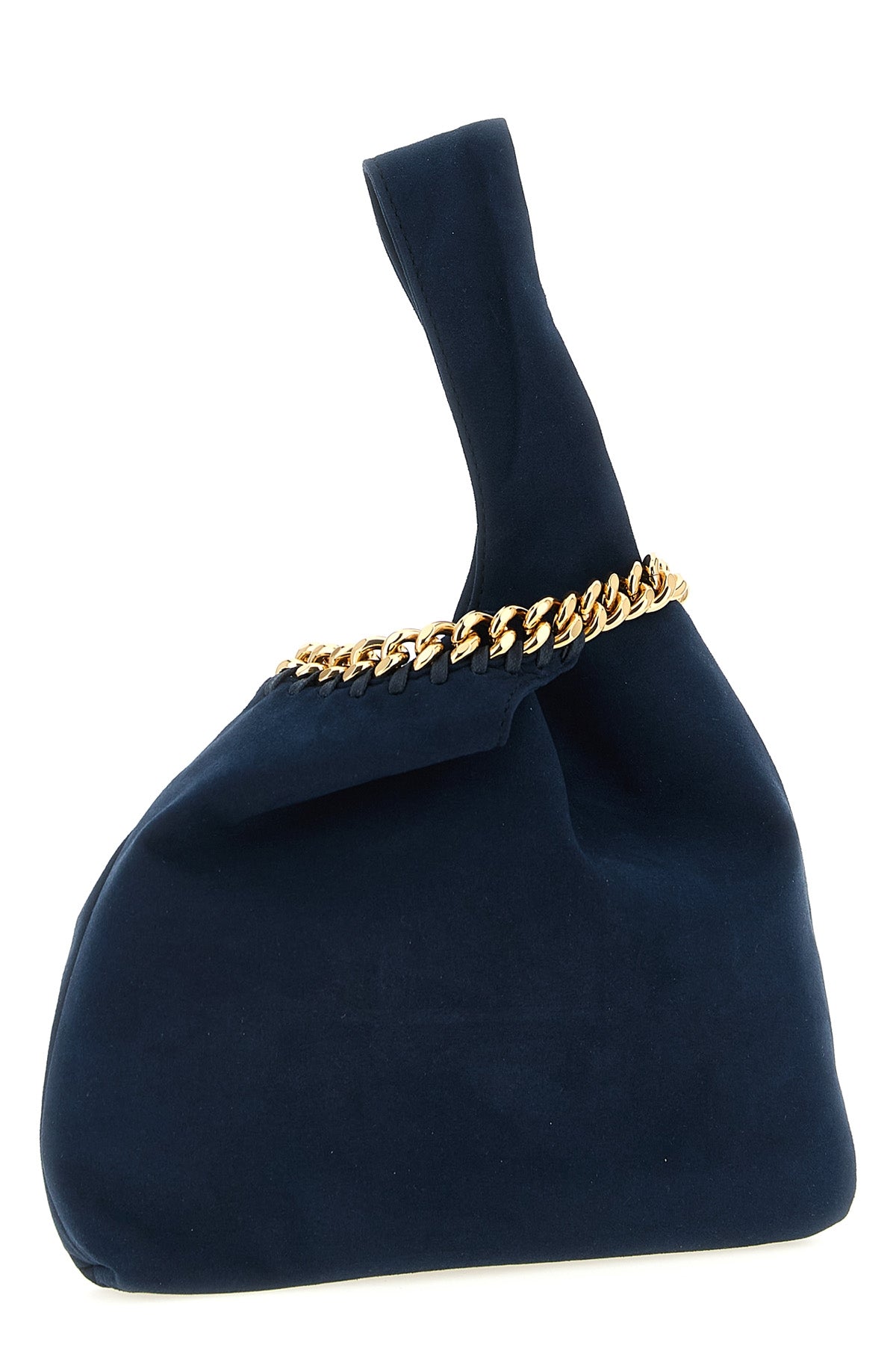 the stella mccartney null falabella wrist bag redefines the codes of leather g
