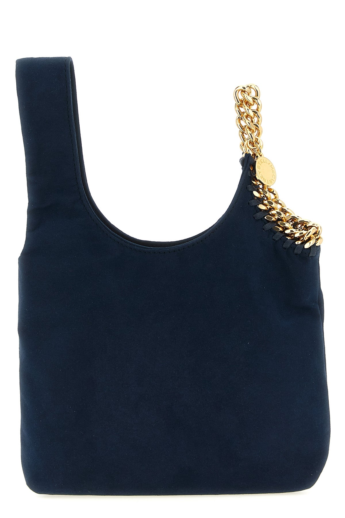 the stella mccartney null falabella wrist bag redefines the codes of leather g