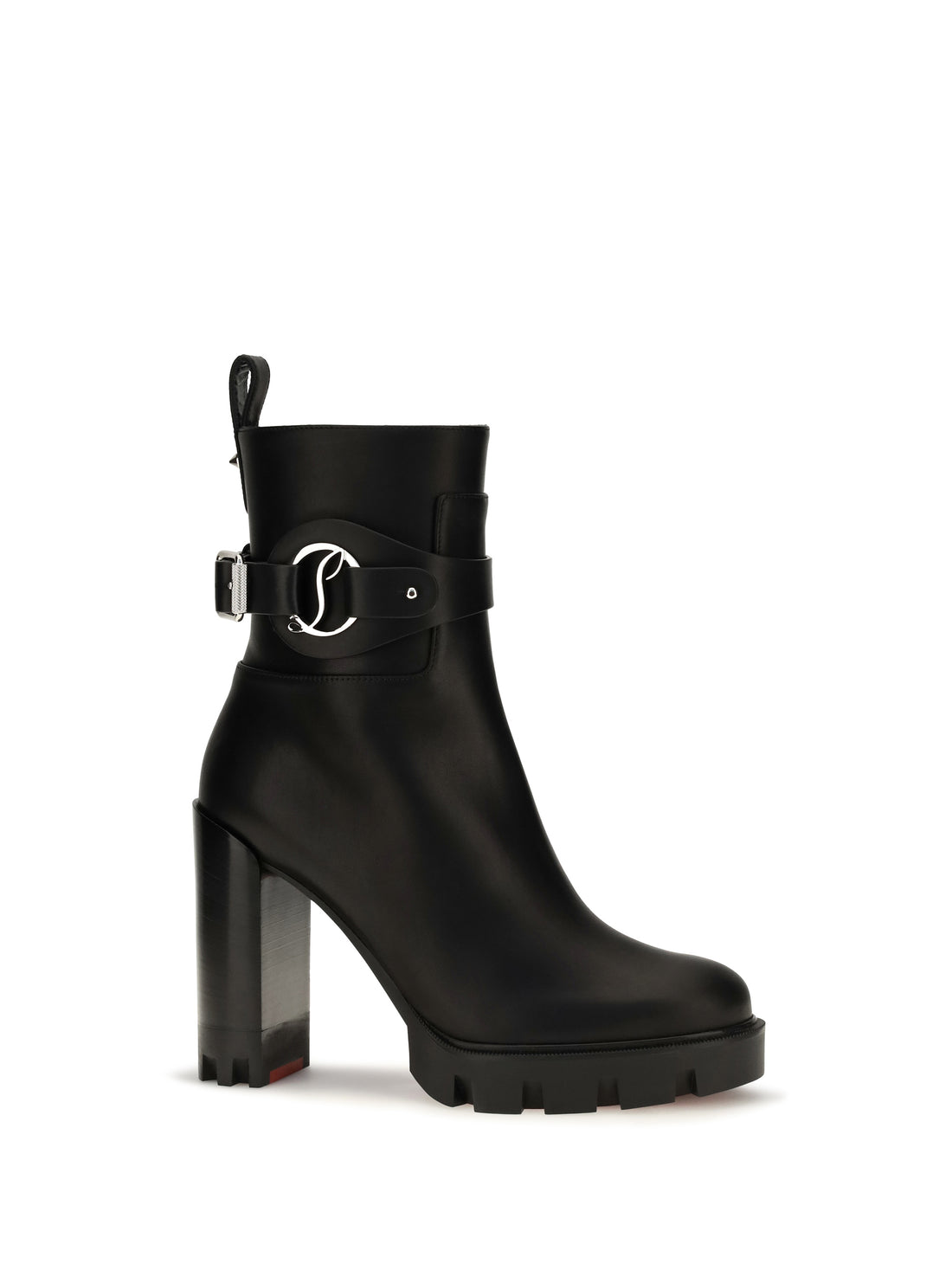 CHRISTIAN LOUBOUTIN 36.5 dianouchette lug leather ankle boots