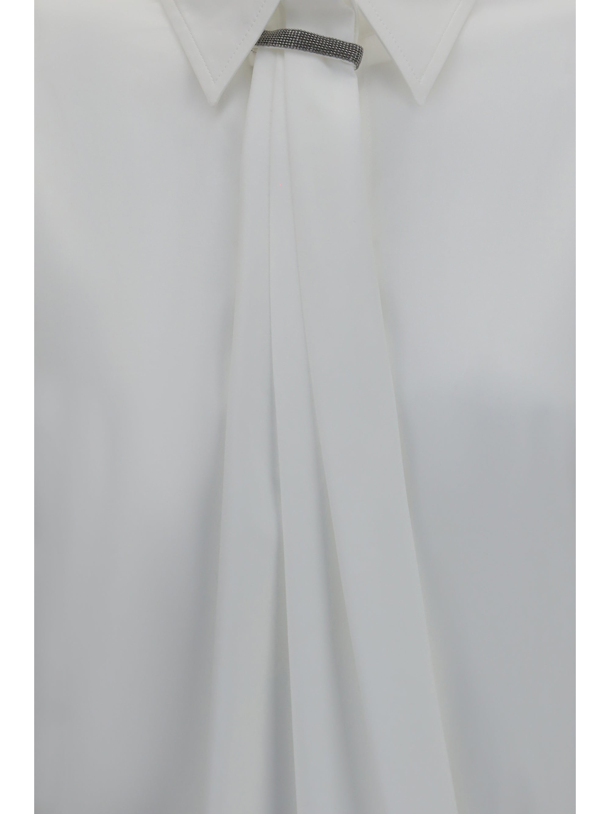 shirt with monili embellishment