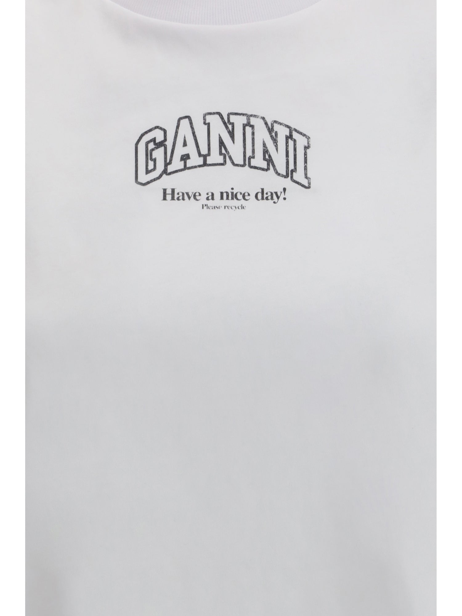 GANNI L crewneck t-shirt 