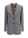 prince of wales single breasted blazer