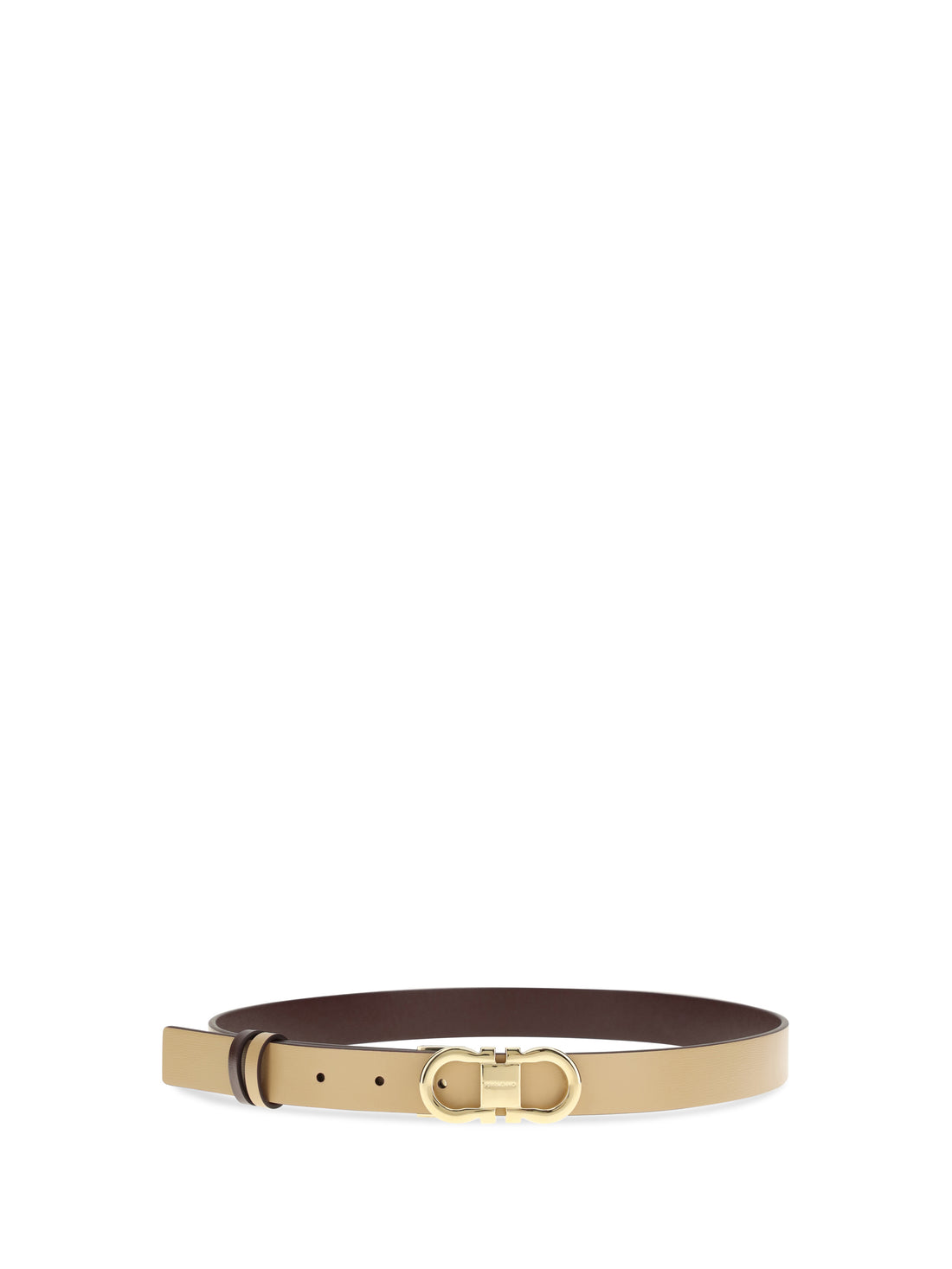 FERRAGAMO 75 adjustable and reversible gancini leather belt