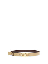 FERRAGAMO 75 adjustable and reversible gancini leather belt