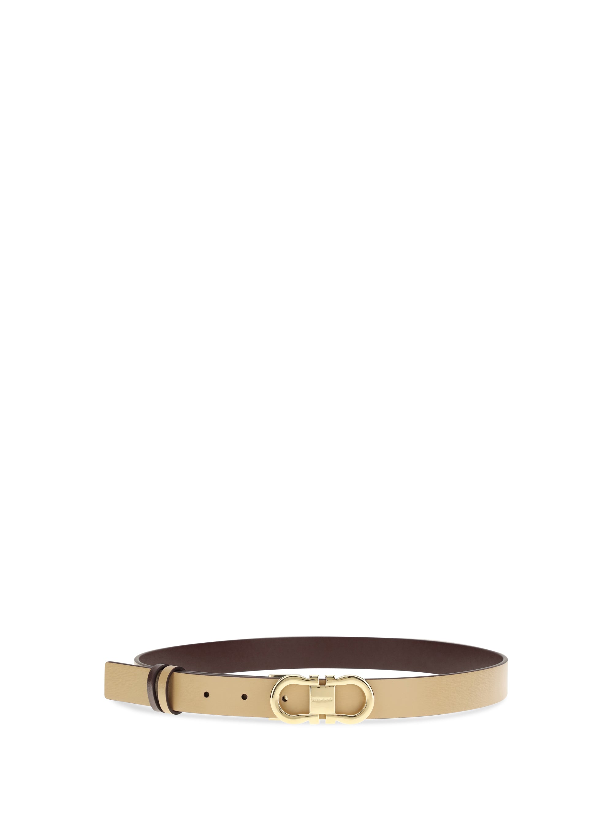 FERRAGAMO 75 adjustable and reversible gancini leather belt