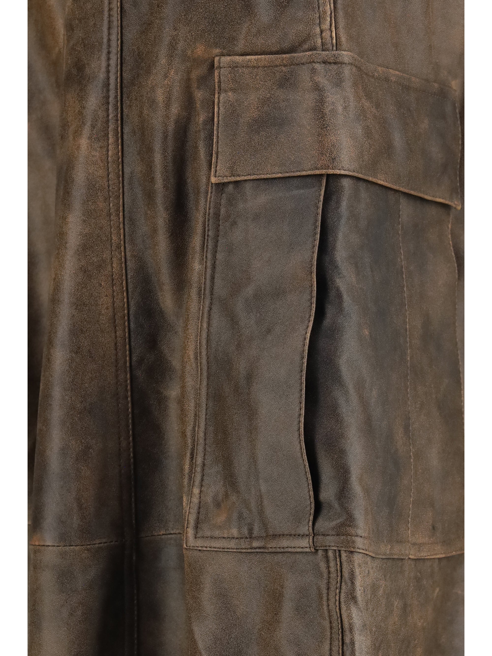 leather cargo pants
