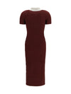 knit midi dress with statement buttons