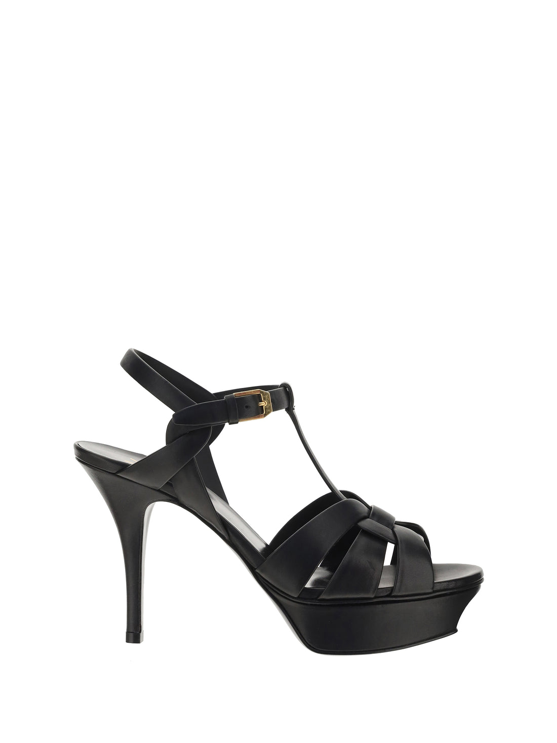 SAINT LAURENT 36 leather platform sandals