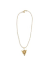 sculpture necklace with puma pendant