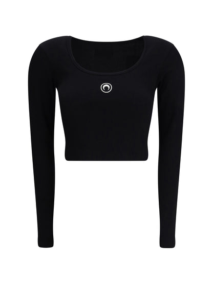MARINE SERRE M moon logo long-sleeved top