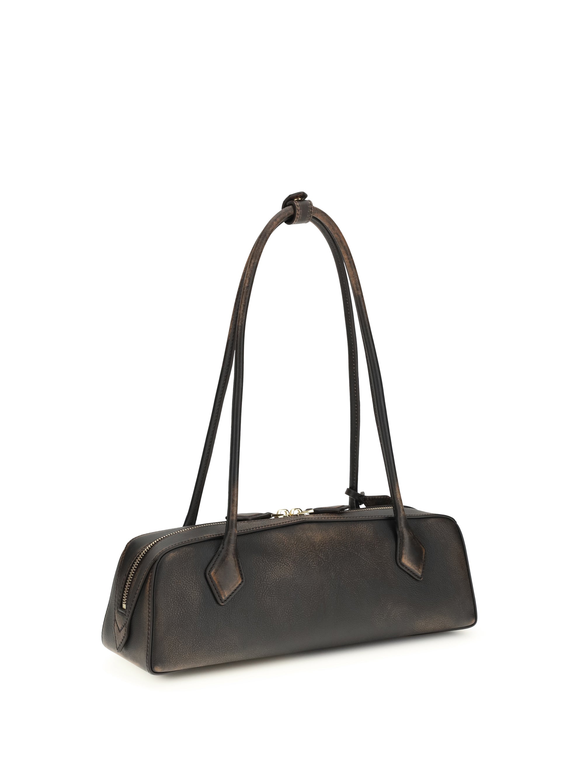 le teckel shoulder bag in aged leather
