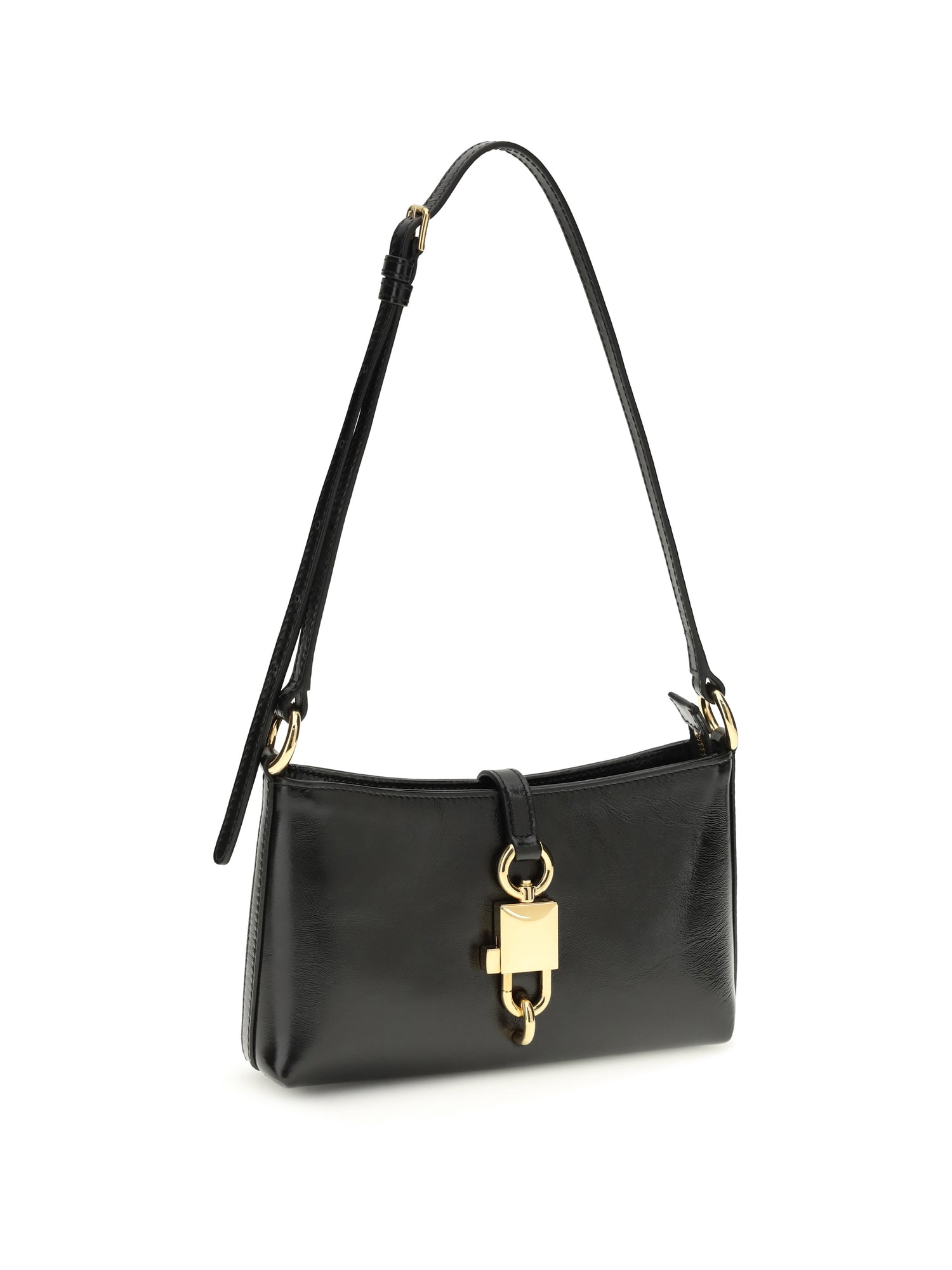DOLCE &amp; GABBANA OS lock leather shoulder bag 