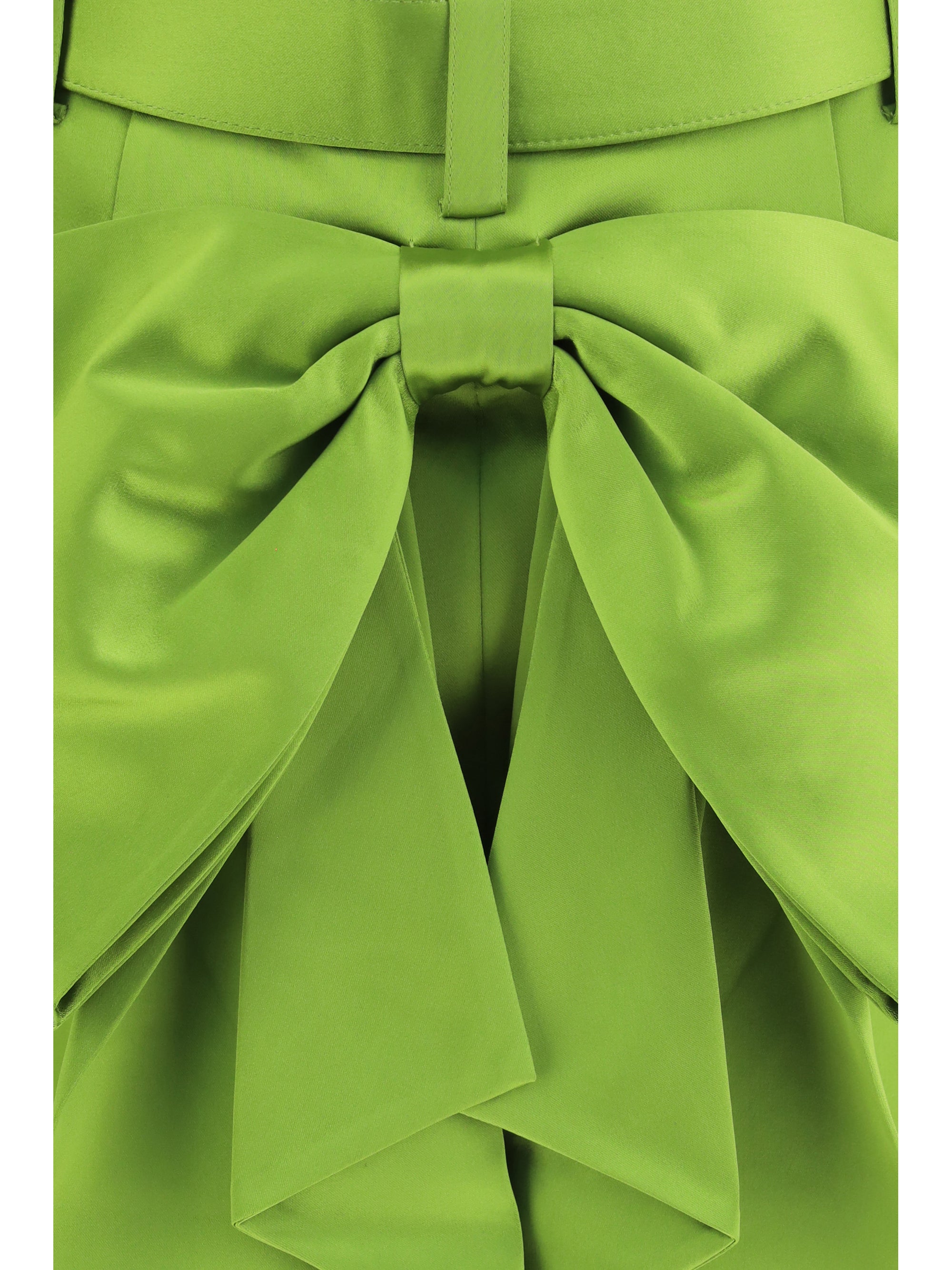 satin bow mini skirt