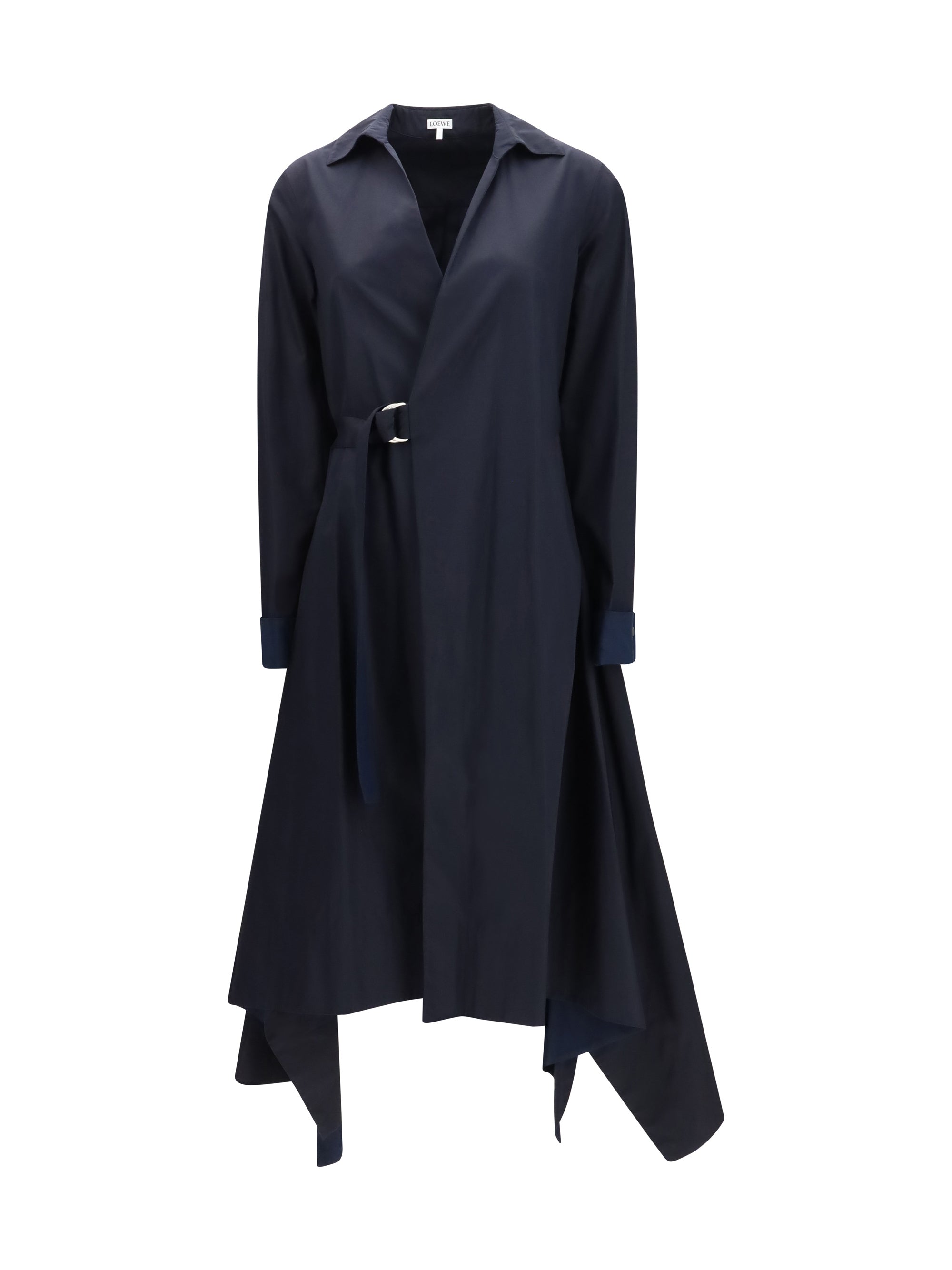 layered belted midi dress