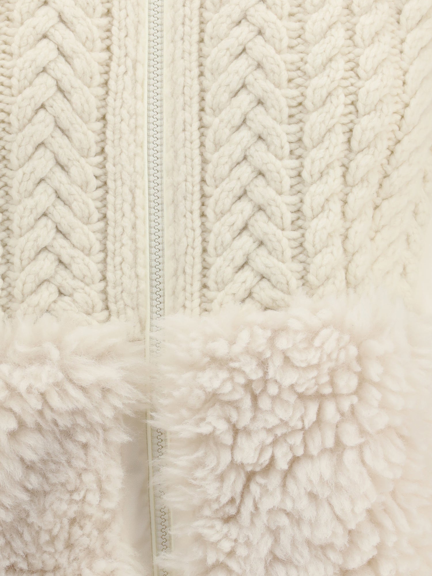 MONCLER XS wool blend zip-up cardigan