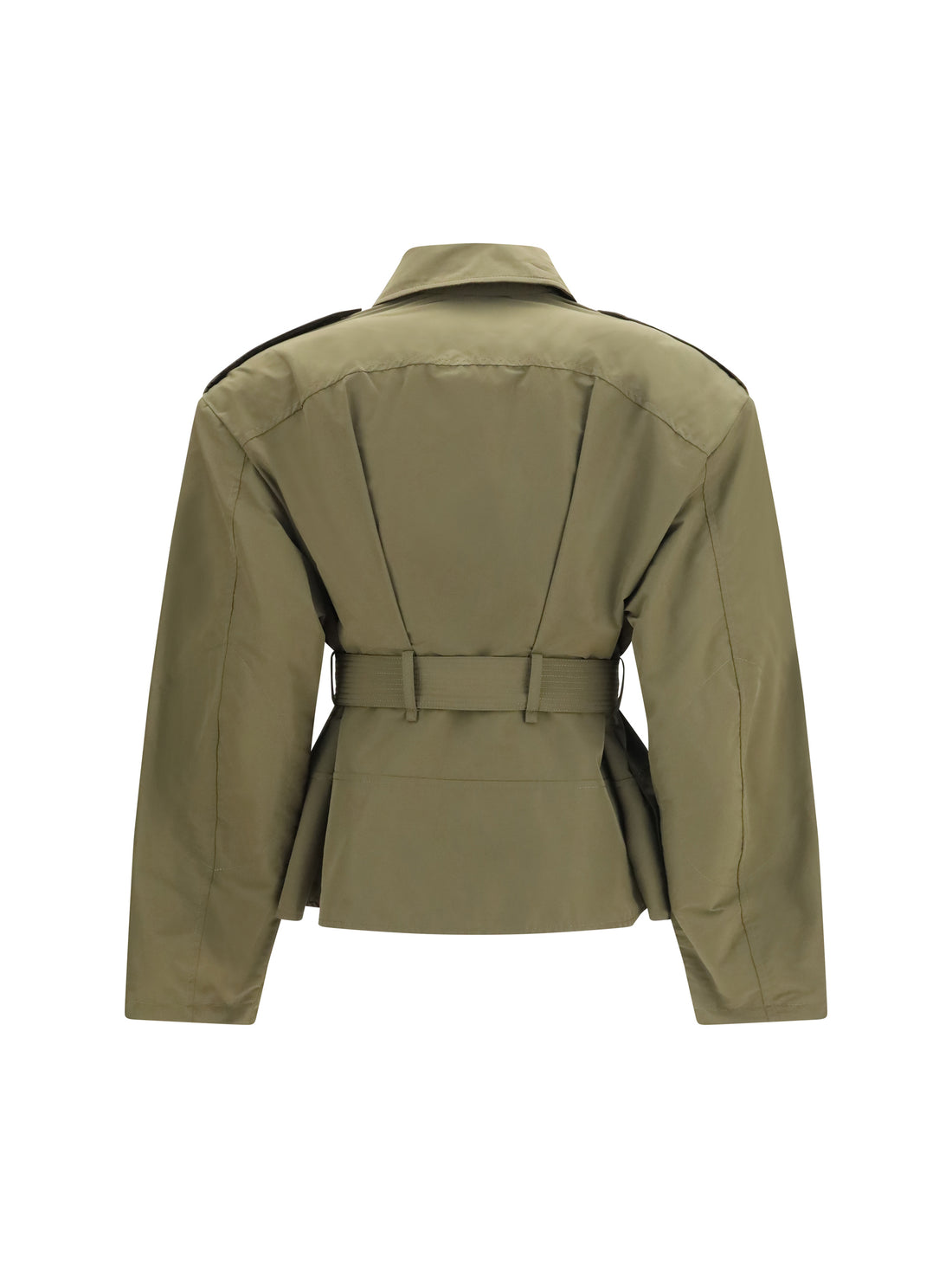ALEXANDER MCQUEEN 40 cropped belted high-neck jacket