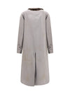 reversible single-breasted coat with gocce details