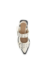 GANNI 36 feminine buckle slingback ballerinas