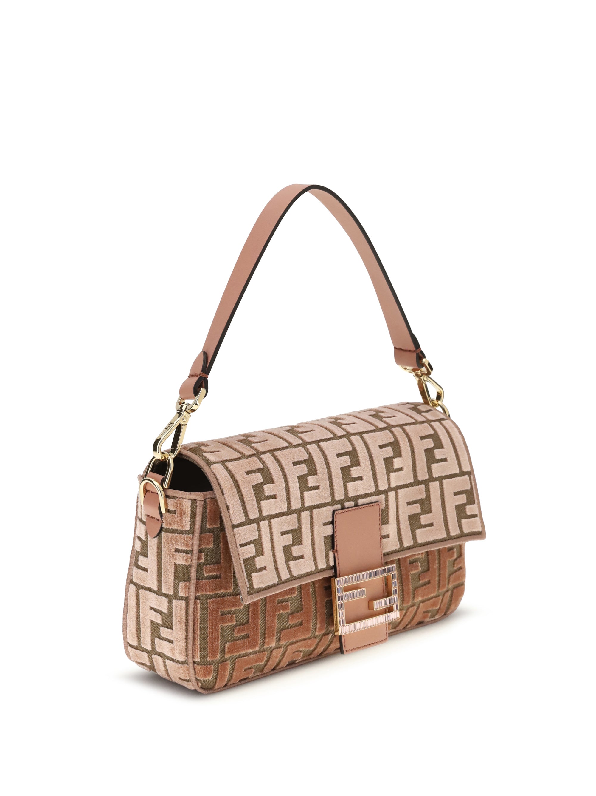 baguette velvet shoulder bag