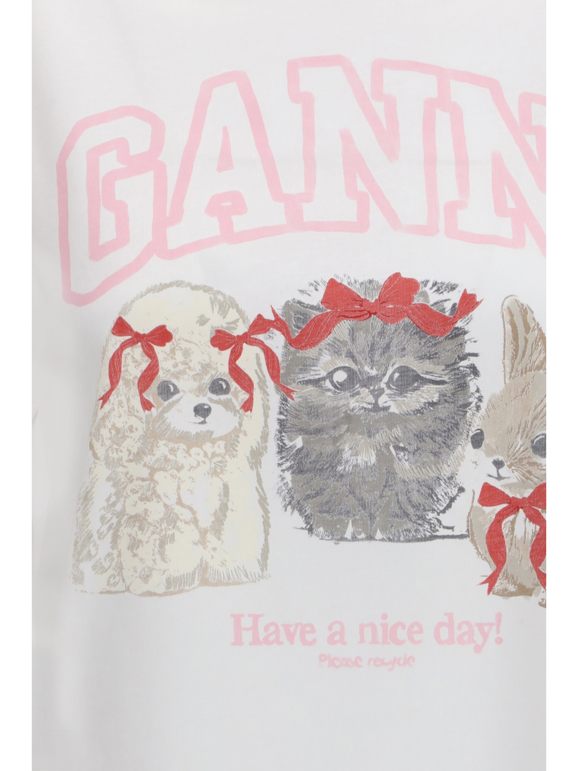 GANNI L animals print t-shirt