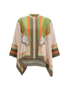 printed silk scarf shirt