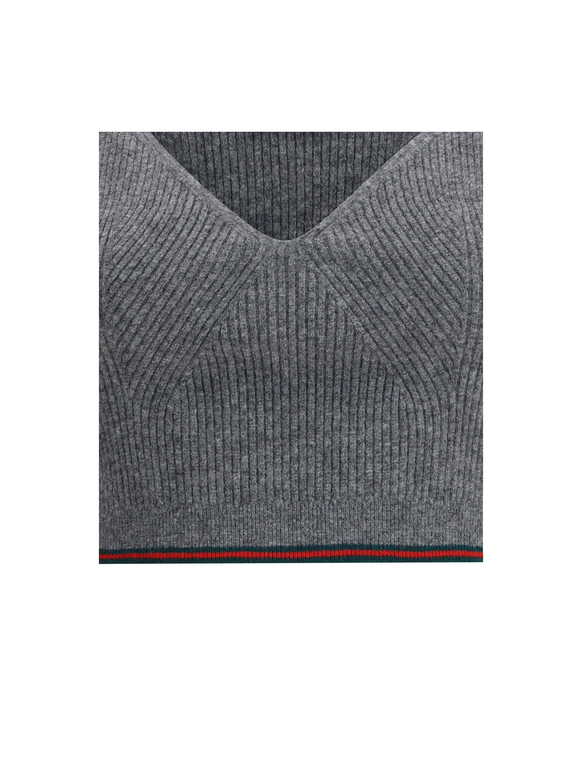 GUCCI M v-neck ribbed top