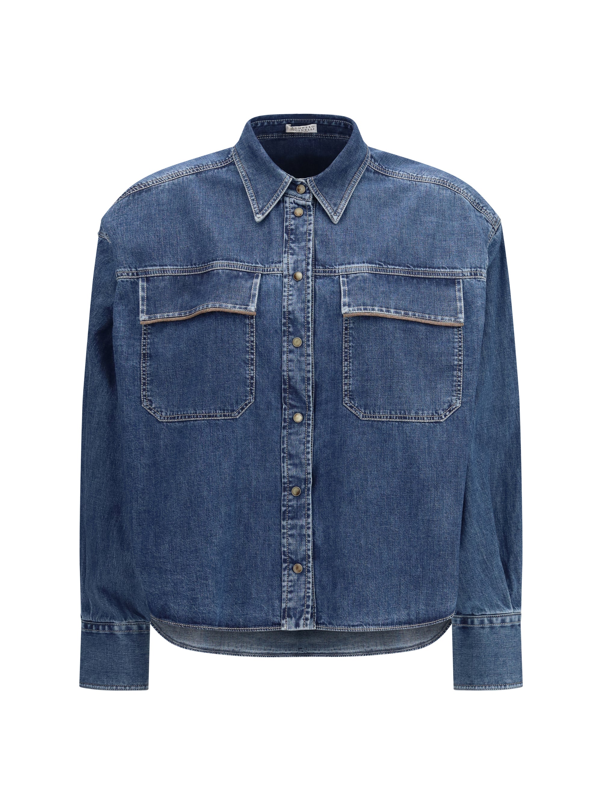 denim shirt with jewel details